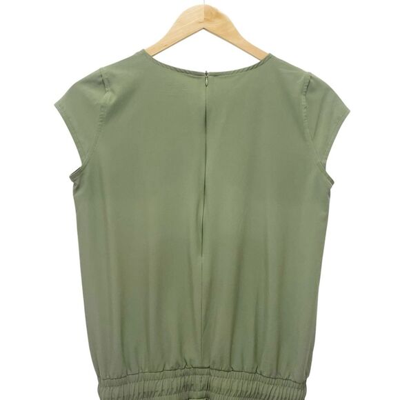 Albion Fit Cap Sleeve Active Jumpsuit Olive Green Elastic Waist Onepiece Size XS - Picture 6 of 11